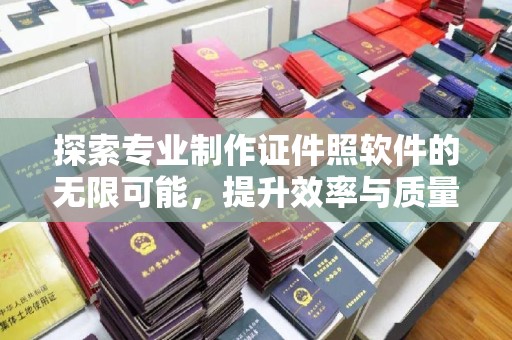 全州探索专业制作证件照软件的无限可能，提升效率与质量